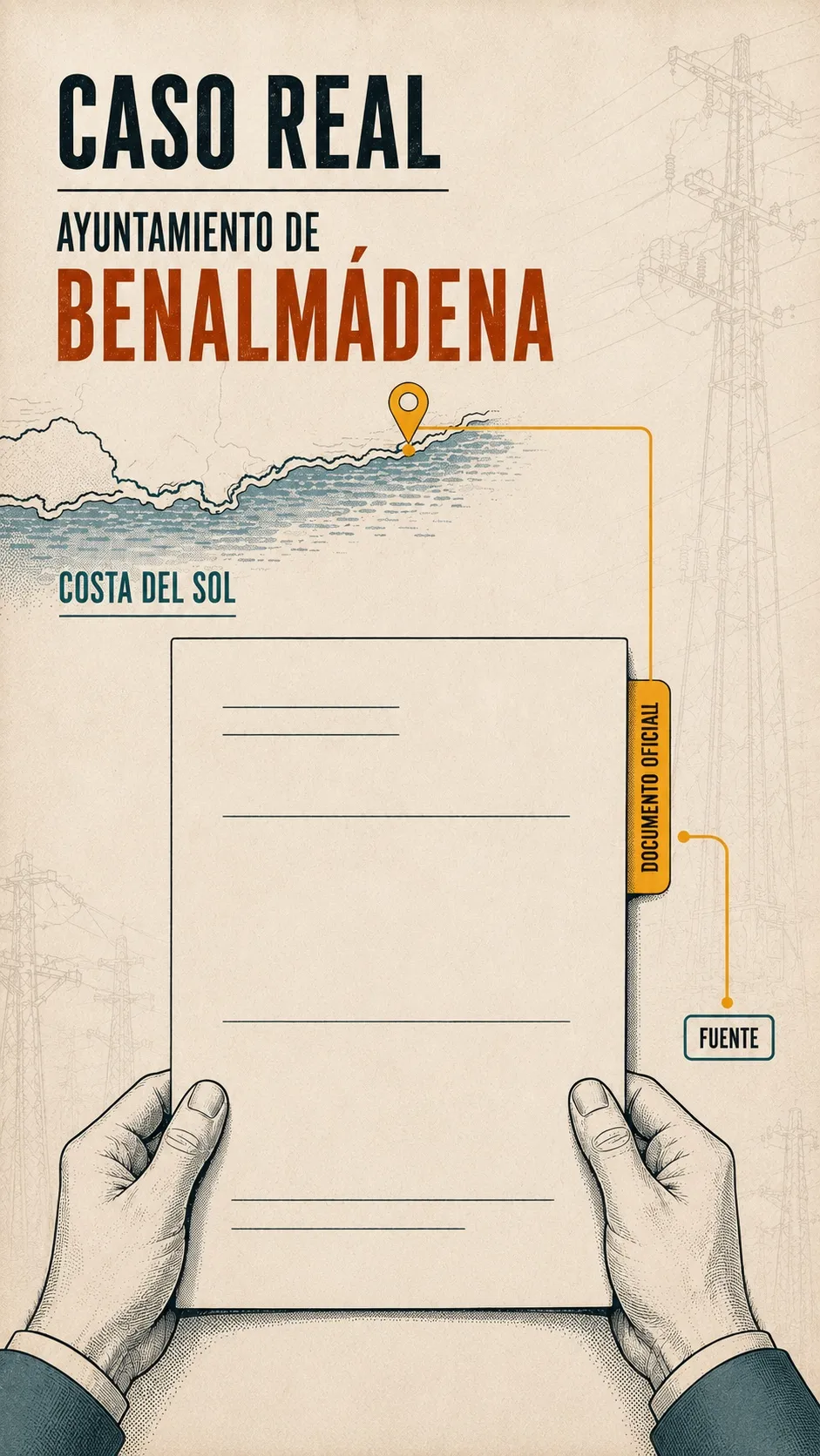 Fotograma: «Caso real», unas manos sostienen un documento oficial.
